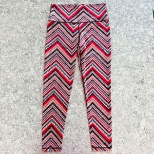 Aerie Chill Play Move Aztec Chevron Print High Rise Leggings Medium EUC